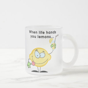 Taza De Cristal Esmerilado Hacer Lemonade