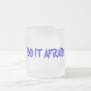 TAZA DE CRISTAL ESMERILADO HACER MIEDO A MUG
