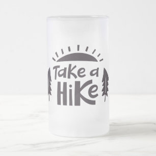 Taza De Cristal Esmerilado Hacer una caminata