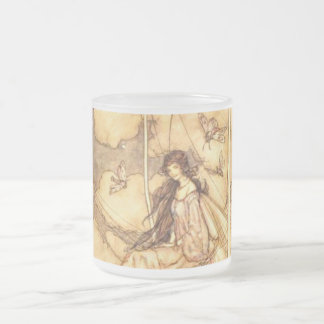 Taza De Cristal Esmerilado Hada Arthur Rackham