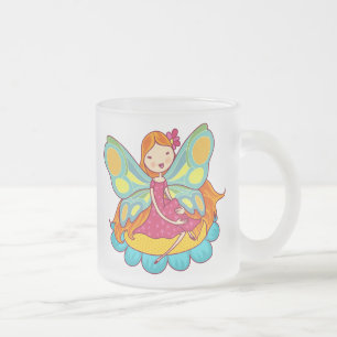 Taza De Cristal Esmerilado Hada del jardín