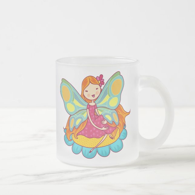 Taza De Cristal Esmerilado Hada del jardín (Derecha)
