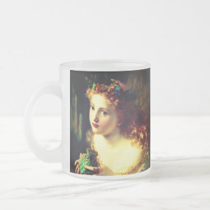 Taza De Cristal Esmerilado Hada Vintage