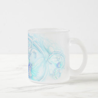 Taza De Cristal Esmerilado Hadas azules