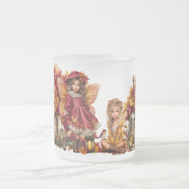 Taza De Cristal Esmerilado Hadas del Bosque Otoñal – Clan Arce Encantado Otoñ