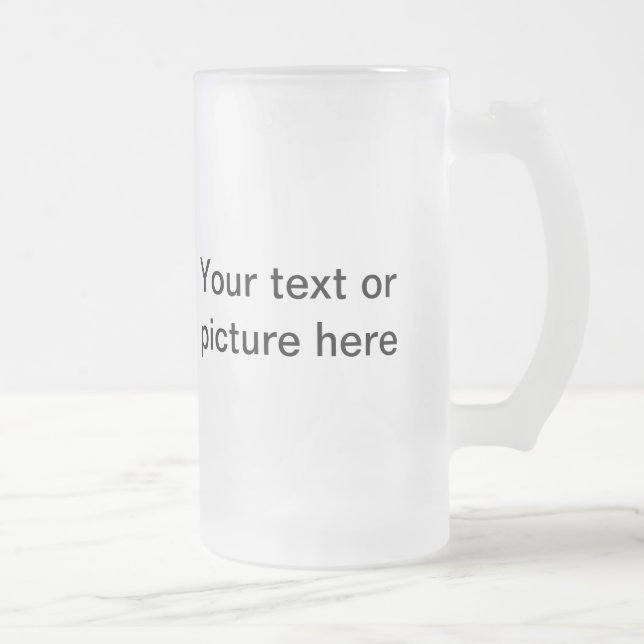 Taza De Cristal Esmerilado Haga su propio vidrio personalizado personalizado (Derecha)