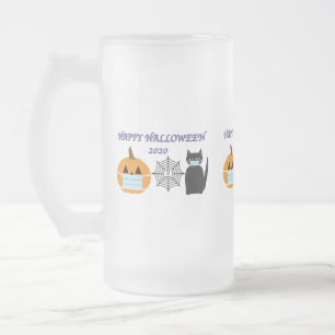 Taza De Cristal Esmerilado Halloween 2020