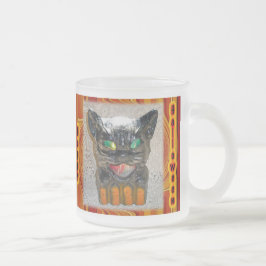 Taza De Cristal Esmerilado Halloween Black Cat Glass Mug Variety Set