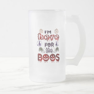 Taza De Cristal Esmerilado Halloween Boos