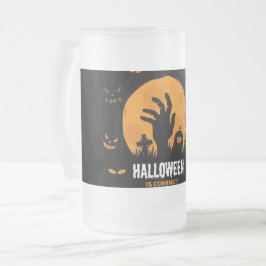 Taza De Cristal Esmerilado Halloween Frost Glass Beer Mug