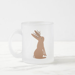 Taza De Cristal Esmerilado Halloween Jackalope Trick o Trete