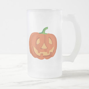 Taza De Cristal Esmerilado Halloween Kürbis / Pumpkin Mug