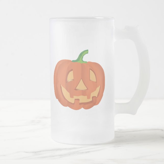 Taza De Cristal Esmerilado Halloween Kürbis / Pumpkin Mug (Derecha)