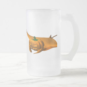 Taza De Cristal Esmerilado Halloween Manta Ray