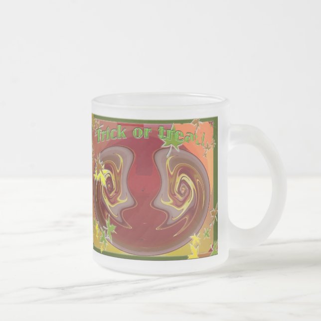 Taza De Cristal Esmerilado Halloween Resumen Glass Mug Variety Set (Derecha)