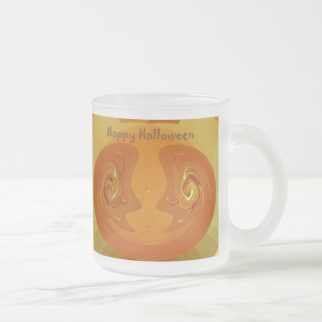 Taza De Cristal Esmerilado Halloween Resumen Glass Mug Variety Set (Derecha)