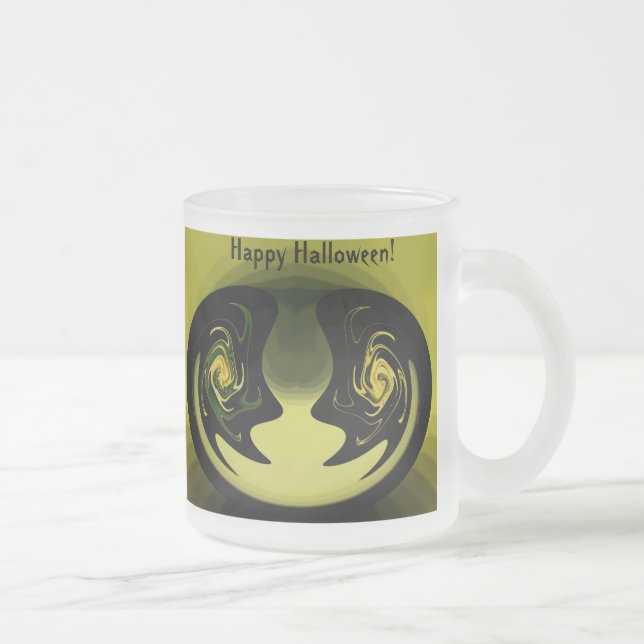 Taza De Cristal Esmerilado Halloween Resumen Glass Mug Variety Set (Derecha)