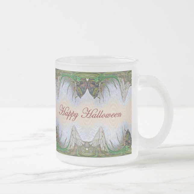 Taza De Cristal Esmerilado Halloween Resumen Glass Mug Variety Set (Derecha)