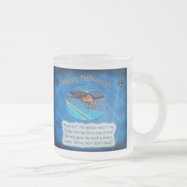 Taza De Cristal Esmerilado Halloween Spider Glass Mug Variety Set (Derecha)