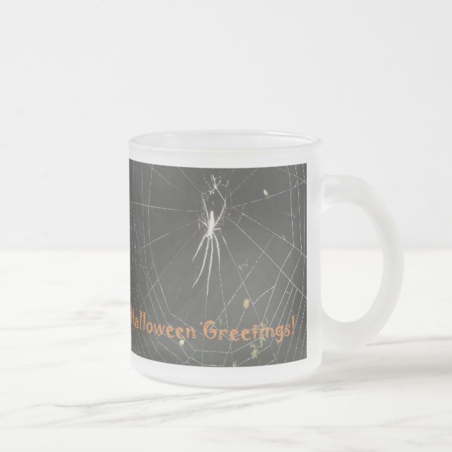 Taza De Cristal Esmerilado Halloween Spider Glass Mug Variety Set (Derecha)