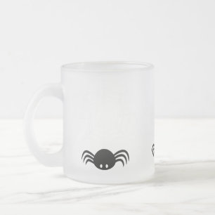 Taza De Cristal Esmerilado Halloween Spider Web