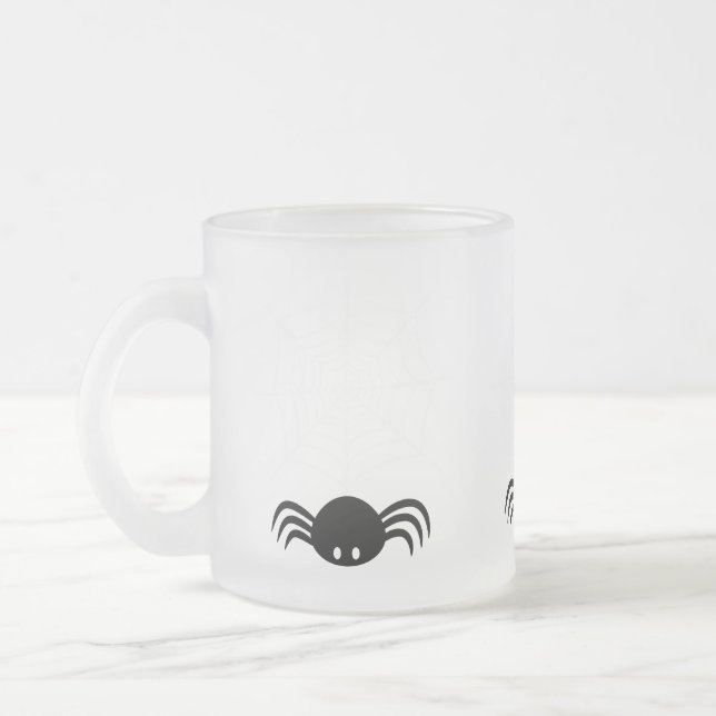 Taza De Cristal Esmerilado Halloween Spider Web (Izquierda)