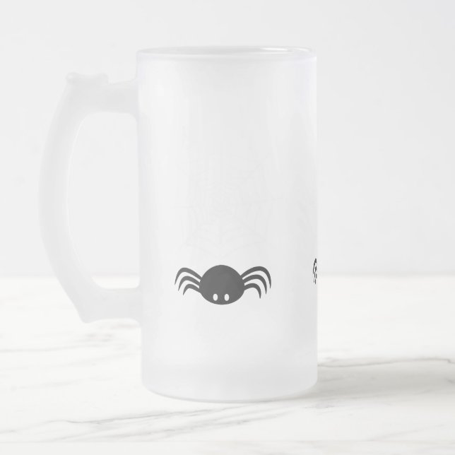 Taza De Cristal Esmerilado Halloween Spider Web (Izquierda)