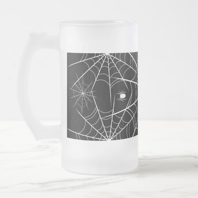 Taza De Cristal Esmerilado Halloween Spider Web (Izquierda)