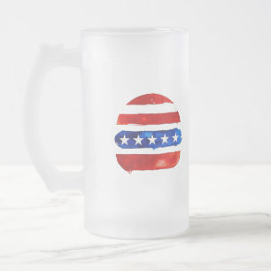 Taza De Cristal Esmerilado Hamburguesa América (Pintura Blanca No. 4)