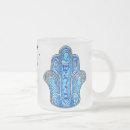 Taza De Cristal Esmerilado Hamsa pacífica