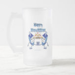 Taza De Cristal Esmerilado Hanukkah Dancing Dreides y Jelly Doughnut<br><div class="desc">Está viendo la colección Lee Hiller de arte fotográfico y diseños de decoración de casa y oficina, ropa, regalos y objetos de colección. Los diseños incluyen la fotografía Lee Hiller y la colección de arte digital de medios mixtos. Puedes ver su fotografía de la naturaleza en http://HikeOurPlanet.com/ y seguir su...</div>
