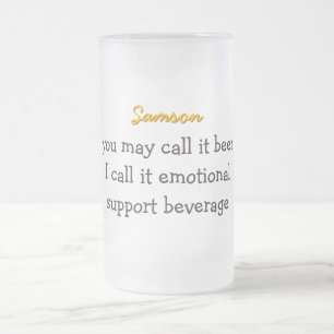 Taza De Cristal Esmerilado Happy Face Beer Stein