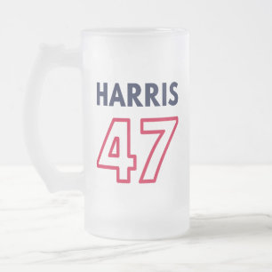 Taza De Cristal Esmerilado Harris 47 III - Kamala Harris A Presidente