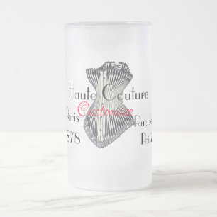 Taza De Cristal Esmerilado Haute Couture Corset Thunder_Cove
