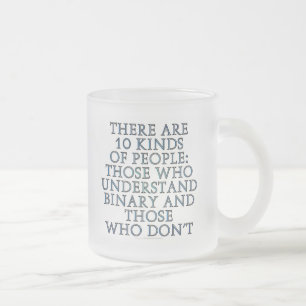 Taza De Cristal Esmerilado Hay 10 clases de gente…