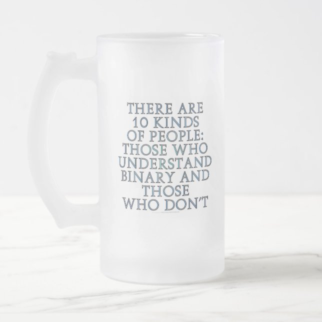 Taza De Cristal Esmerilado Hay 10 clases de gente… (Izquierda)