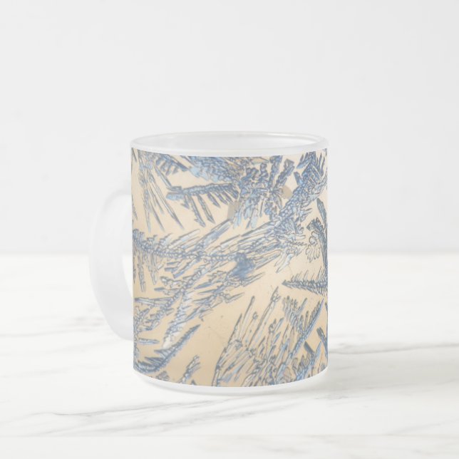 Taza De Cristal Esmerilado helado de invierno oro de plata de cristal (Anverso izquierdo)