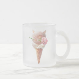 Taza De Cristal Esmerilado Helado Kitty - Rosy & Dreamy