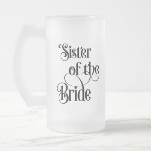 Taza De Cristal Esmerilado Hermana de la Novia