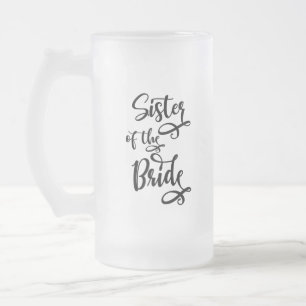 Taza De Cristal Esmerilado Hermana de la Novia