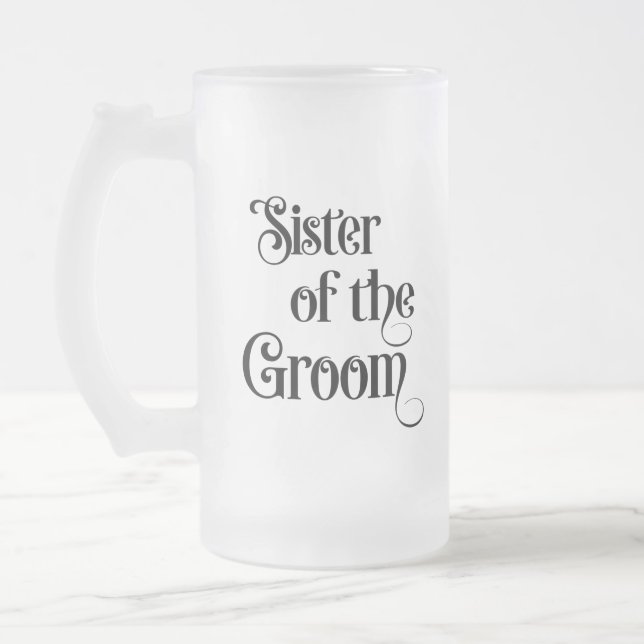 Taza De Cristal Esmerilado Hermana del Novio (Izquierda)