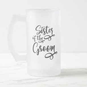 Taza De Cristal Esmerilado Hermana del Novio