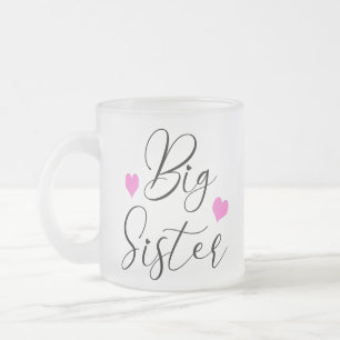 Taza De Cristal Esmerilado Hermana Mayor Adorable