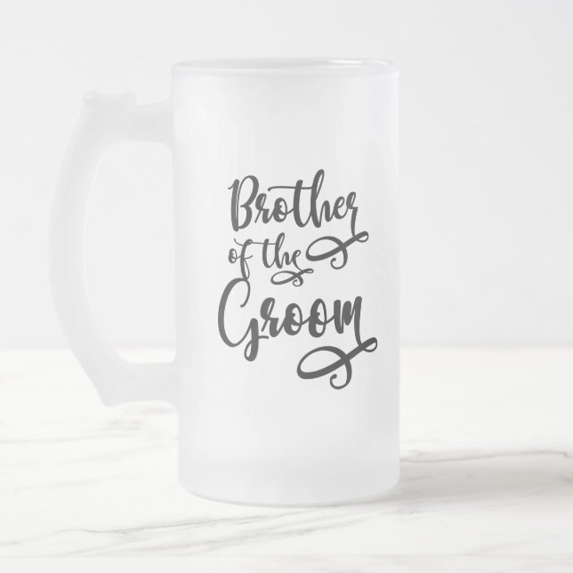 Taza De Cristal Esmerilado Hermano del Groom (Izquierda)