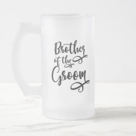 Taza De Cristal Esmerilado Hermano del novio