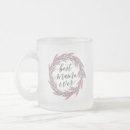 Taza De Cristal Esmerilado Hermosa Personalizado floral Mejor mamá Siempre Mu