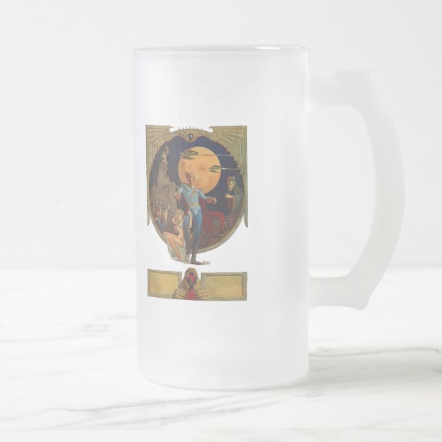 Taza De Cristal Esmerilado Héroe de ciencia ficción Poster Mug (Derecha)