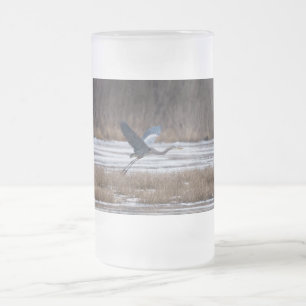 Taza De Cristal Esmerilado Heron Quita la cerveza de vidrio escarcha