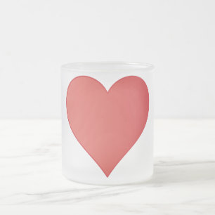 Taza De Cristal Esmerilado Herz Tasse aus Mattglas