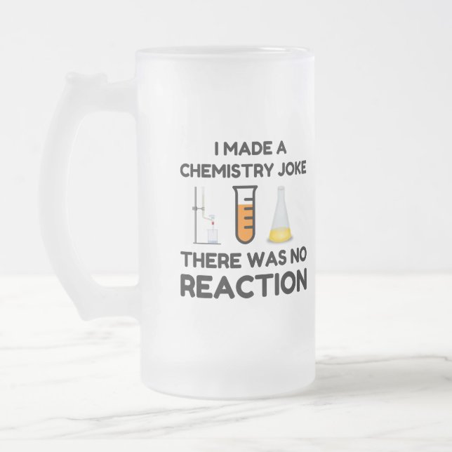 Taza De Cristal Esmerilado Hice Un Chiste De Química (Izquierda)
